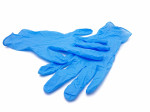 Gloves Blue Vinyl Powder Free Large