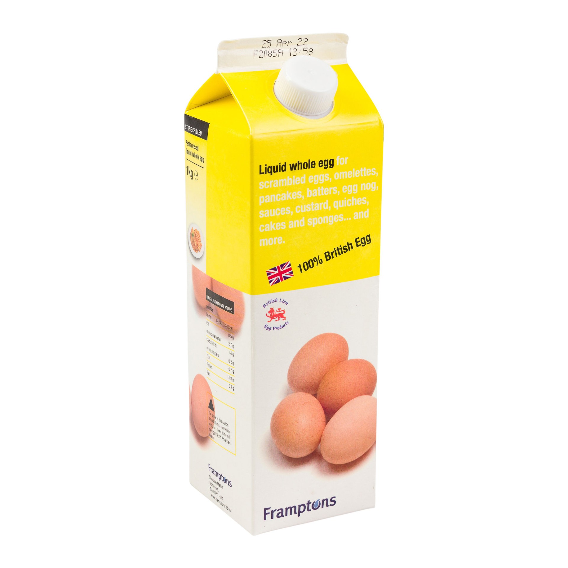 Liquid Eggs Whole Pasteurised 1ltr Albion Fine Foods Ltd.