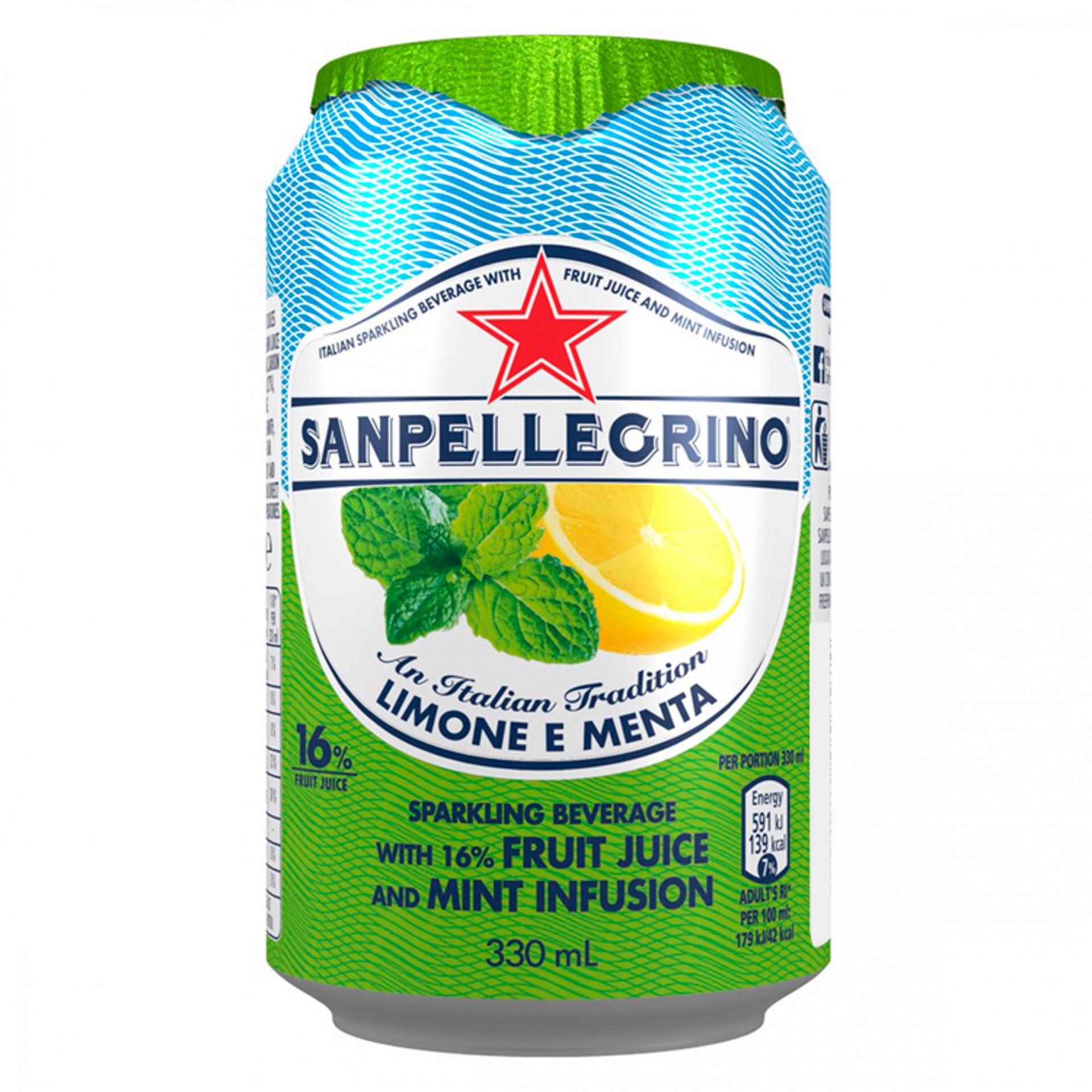 San Pellegrino Lemon & Mint 24x330ml Albion Fine Foods Ltd.