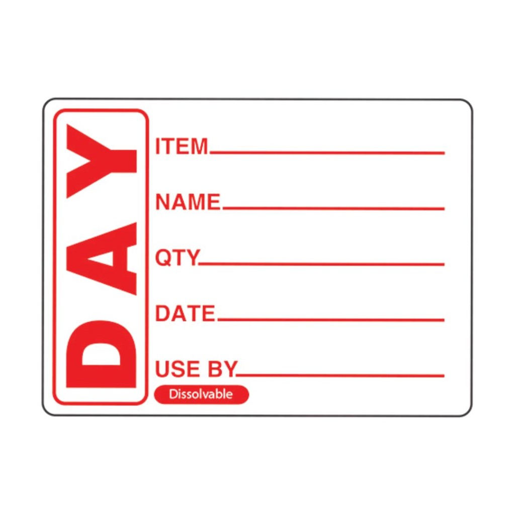 Labels Food Dissolvable - Single label