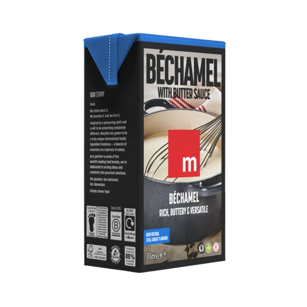 Bechamel with Butter Sauce - Macphie 1 litre carton