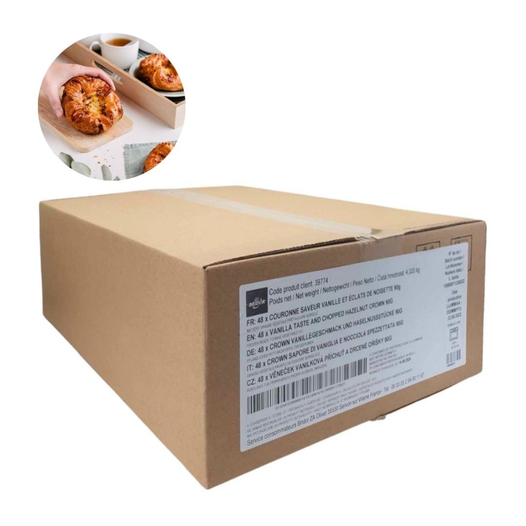 Crown Pastry, Vanilla & Hazelnut, Frozen - Bridor