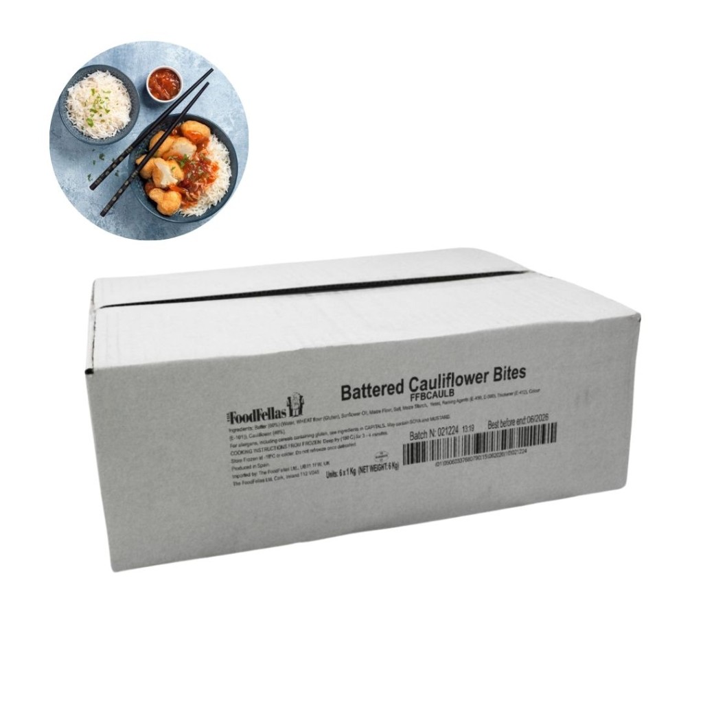 Cauliflower Bites, Battered & Frozen