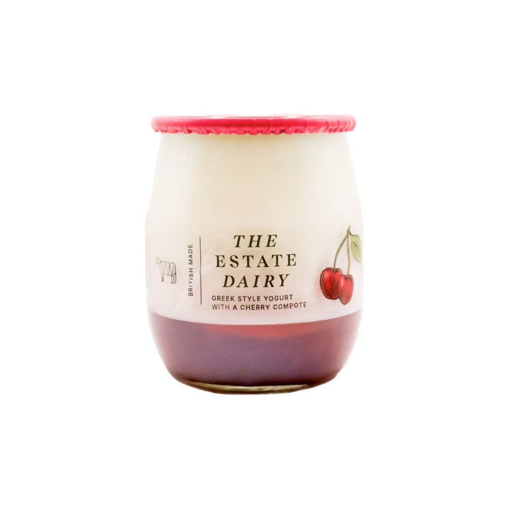 Yoghurt Cherry, Glass Jar - Estate Dairy