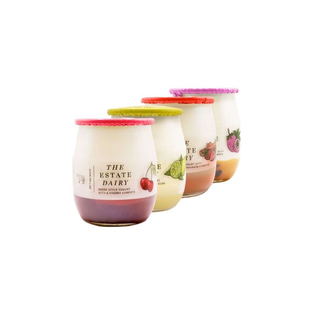 Mixed Fruit Yoghurt , Glass Jar - Estate Dairy