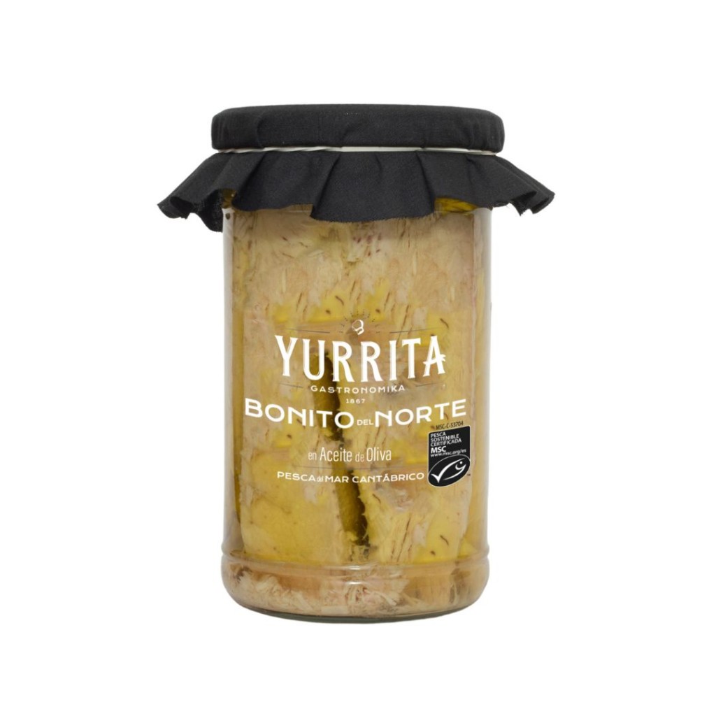Tuna White in Olive Oil Jar, Biscay MSC - Yurrita Packshot
