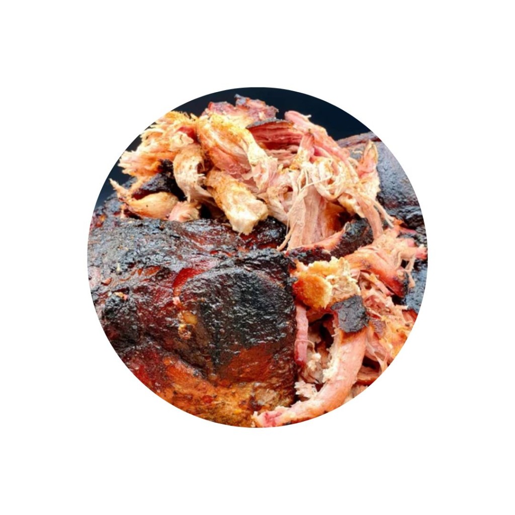 Pulled Pork cooked close up