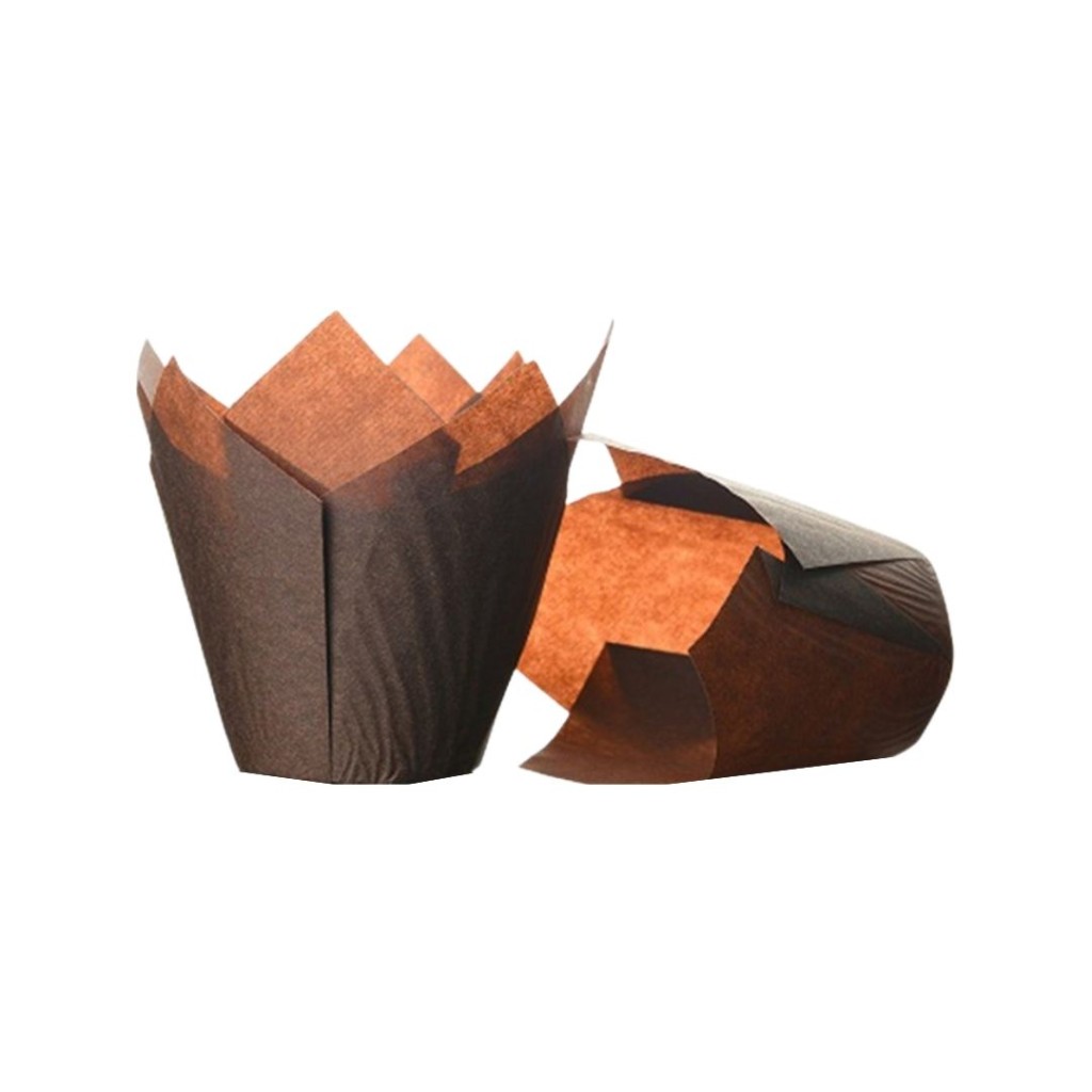 Muffin Case Brown Large Tulip