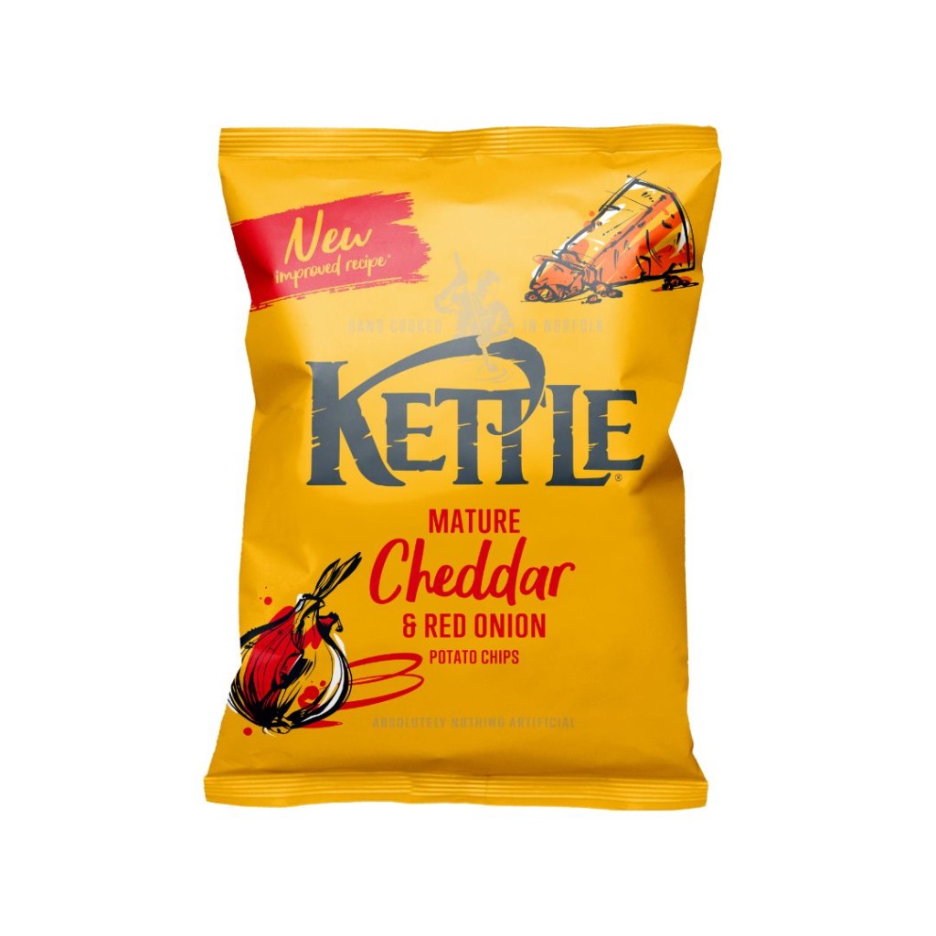 Crisps, Mature Cheddar & Red Onion - Kettle Chips