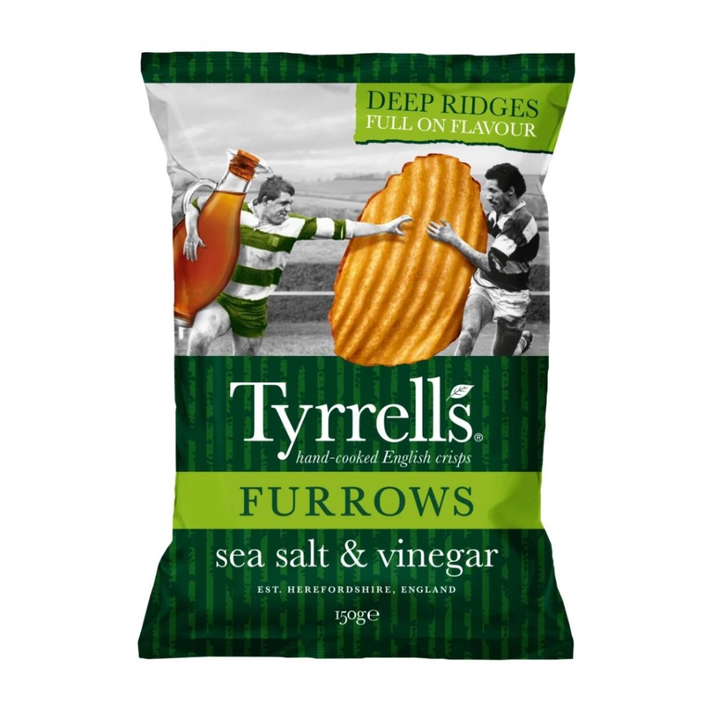 Crisps, Furrows, Sea Salted and Vinegar - Tyrrells