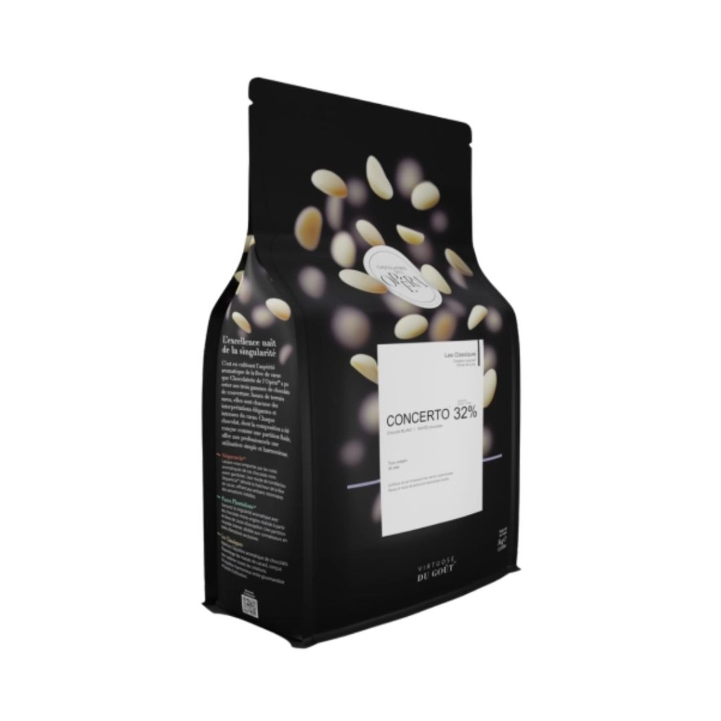 White Chocolate Couverture, Callets 'Concerto' 32% - Chocolaterie de L'opera