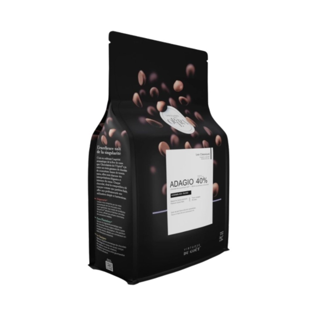 Milk Chocolate Couverture, Callets 'Adagio' 40% - Chocolaterie de L'opera