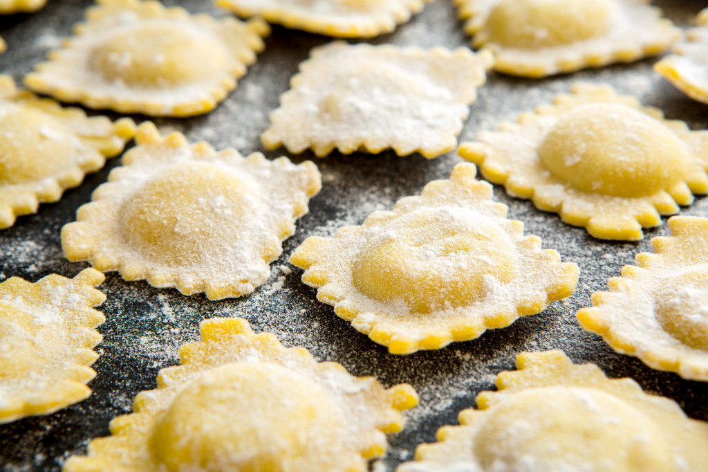 Ravioli Blue Cheese & Pink Peppcorns