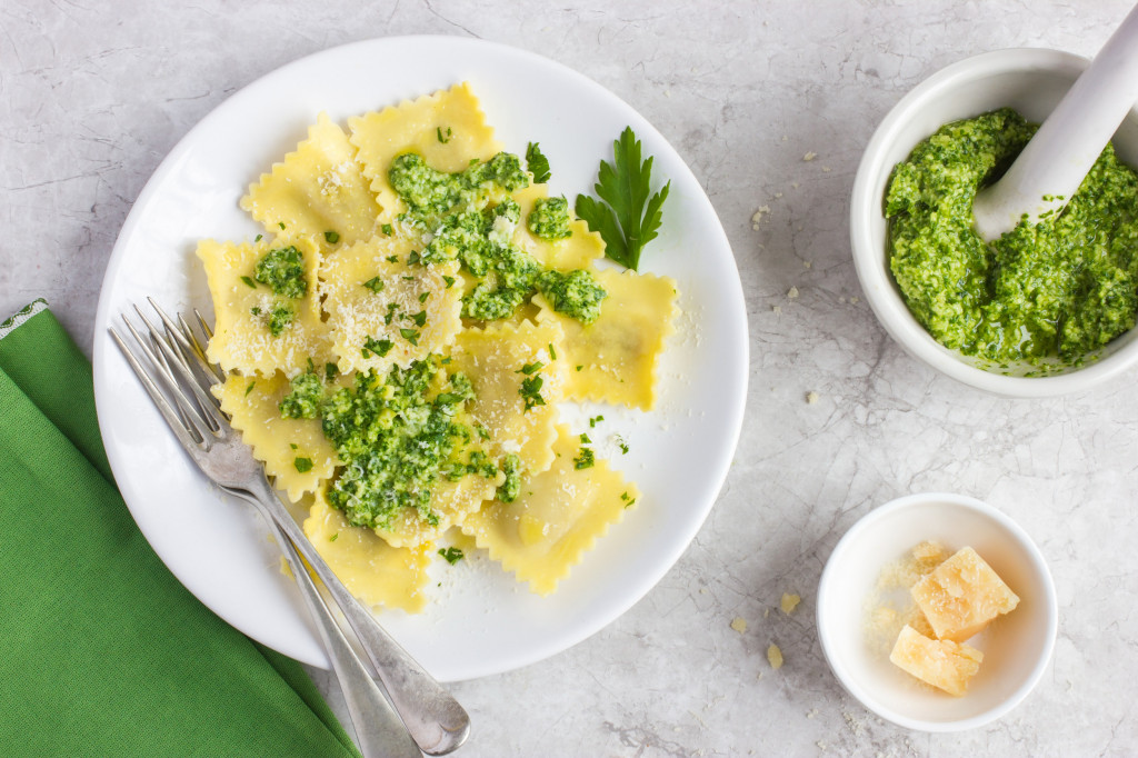 Ravioli Pesto Mozzarella