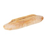 Baguette Demi, Frozen - The Artisan Bakery loose baguette on white background
