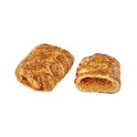 Pastry Delice Tomato & Goat Cheese Case, Frozen - Bridor cooked and cut on white background