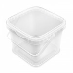 Square Plastic Tub & Lid 10ltr