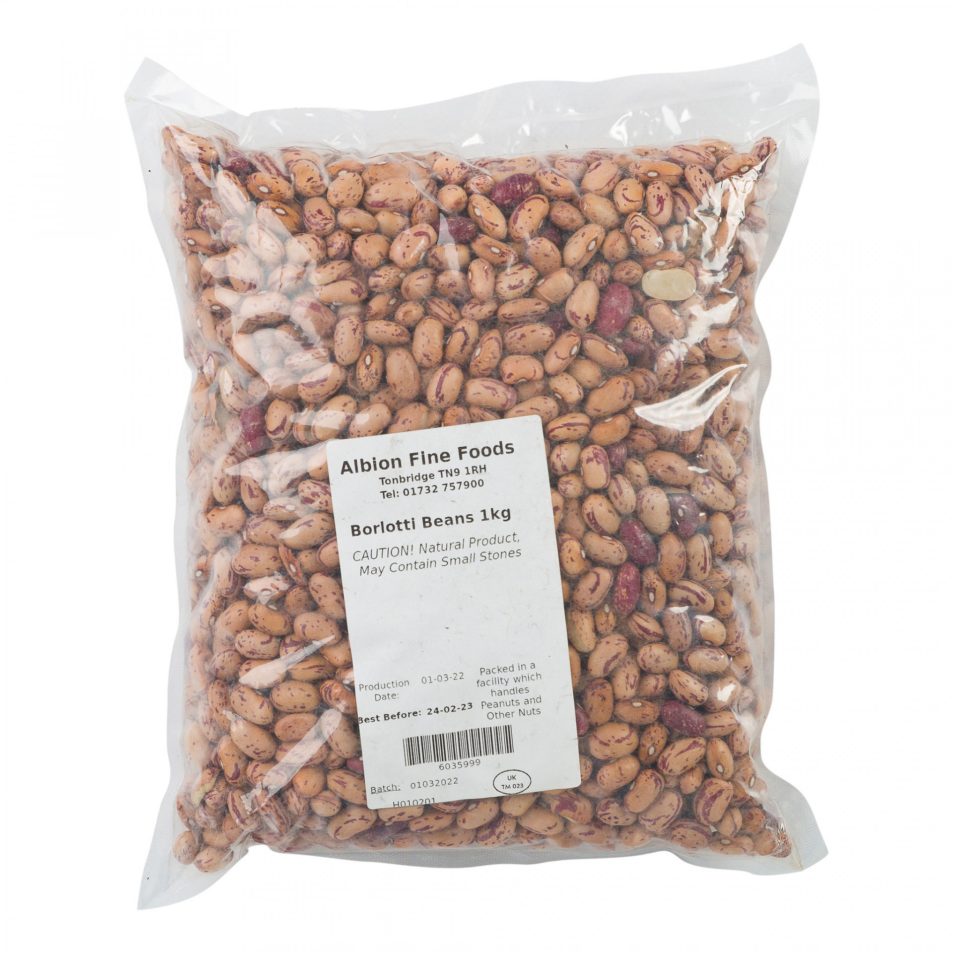 Borlotti Beans Dried 1kg Albion Fine Foods Ltd.