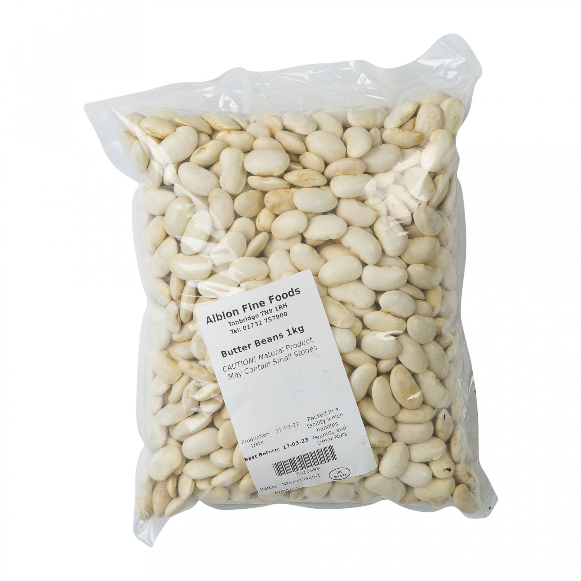 Butter Beans Dried 1kg Albion Fine Foods Ltd.