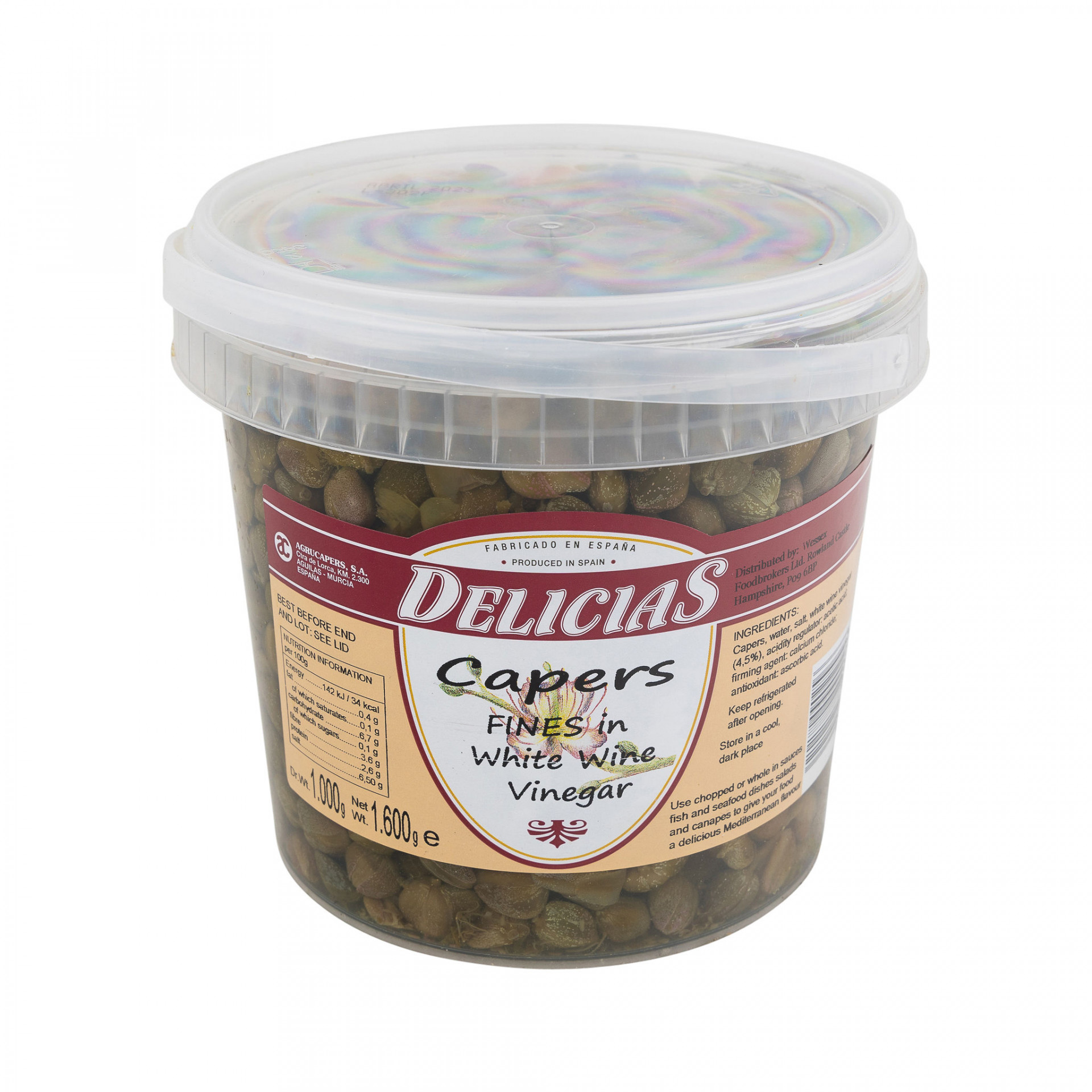 Capers Delicias 1.6kg Albion Fine Foods Ltd.