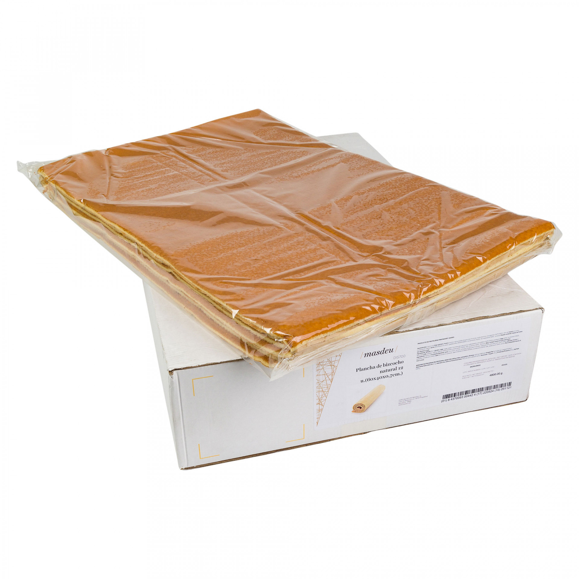 Sponge Sheets Plain x12 Albion Fine Foods Ltd.
