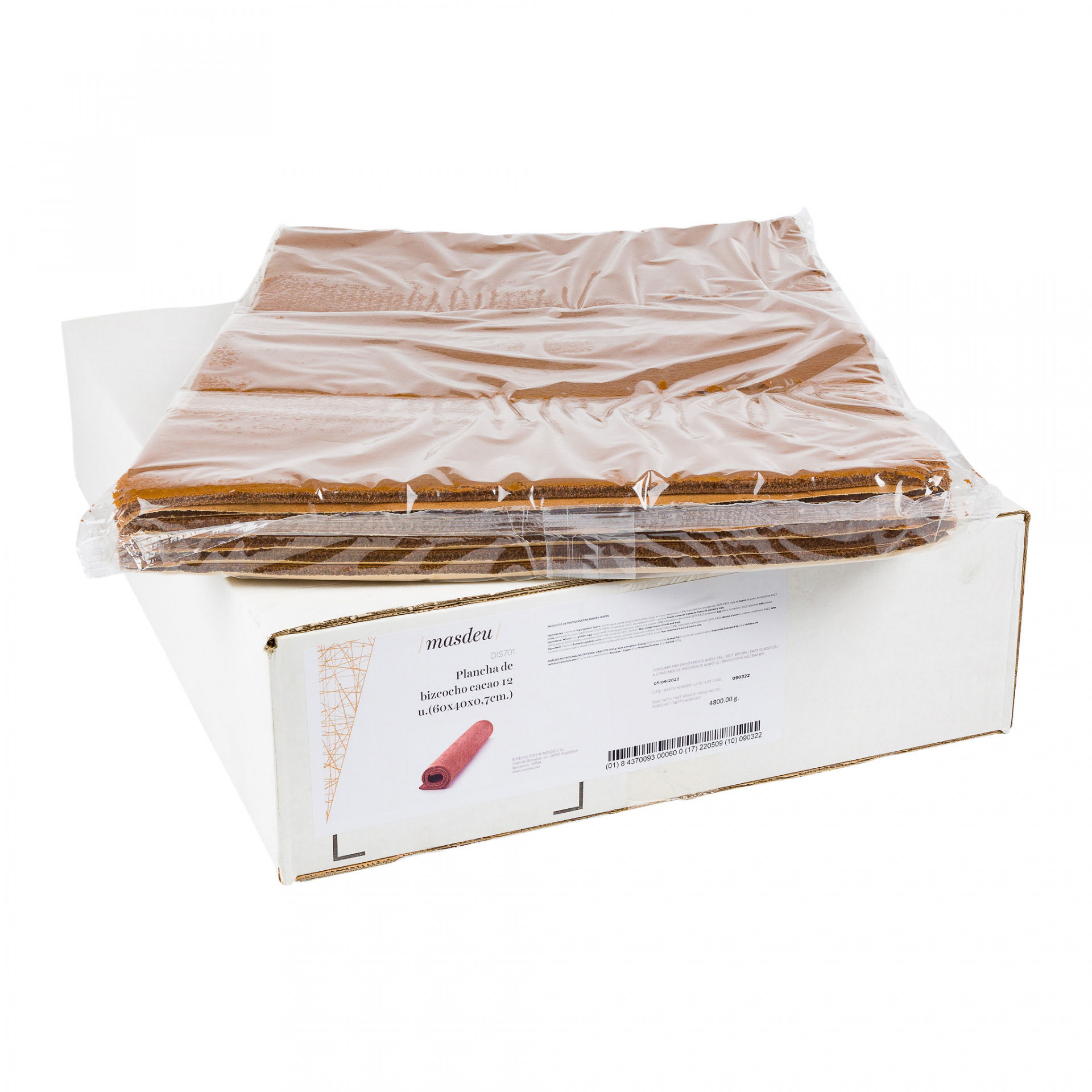 Sponge Sheets Chocolate x12 Albion Fine Foods Ltd.