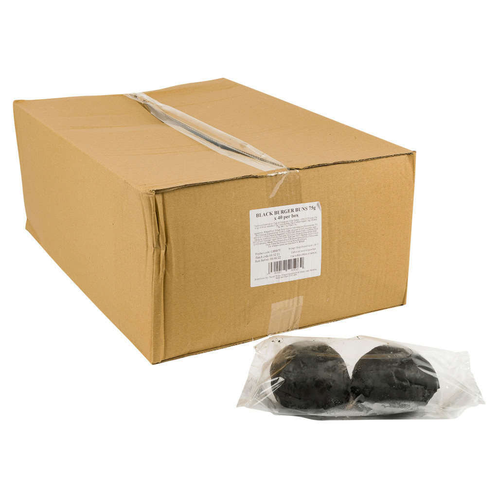 Charcoal Brioche Bap 4.5" x40 Albion Fine Foods