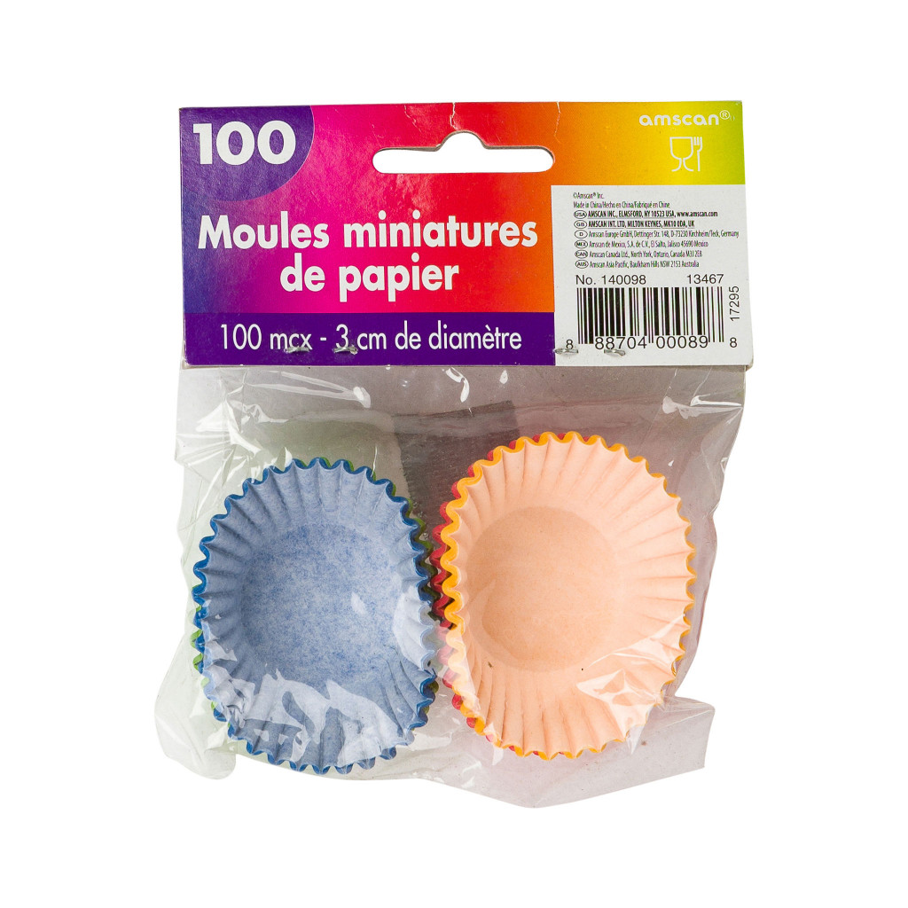 Muffin Cases Mini Rainbow