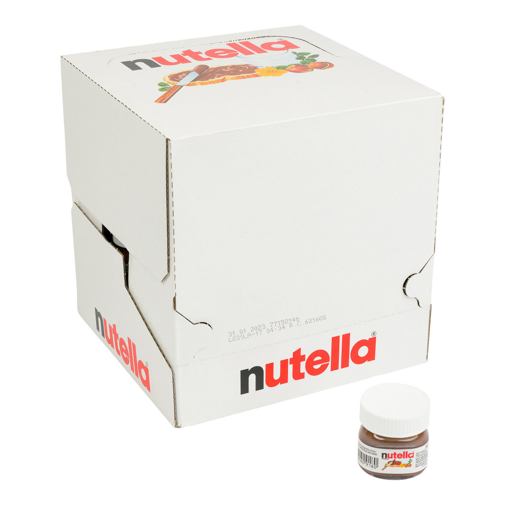 Pack 64 mini Ferrero Nutella jars of 25g each individual portion