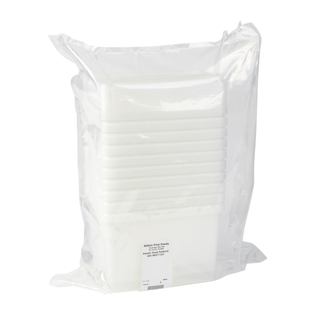 Plastic Food Tub & Lid 4ltr