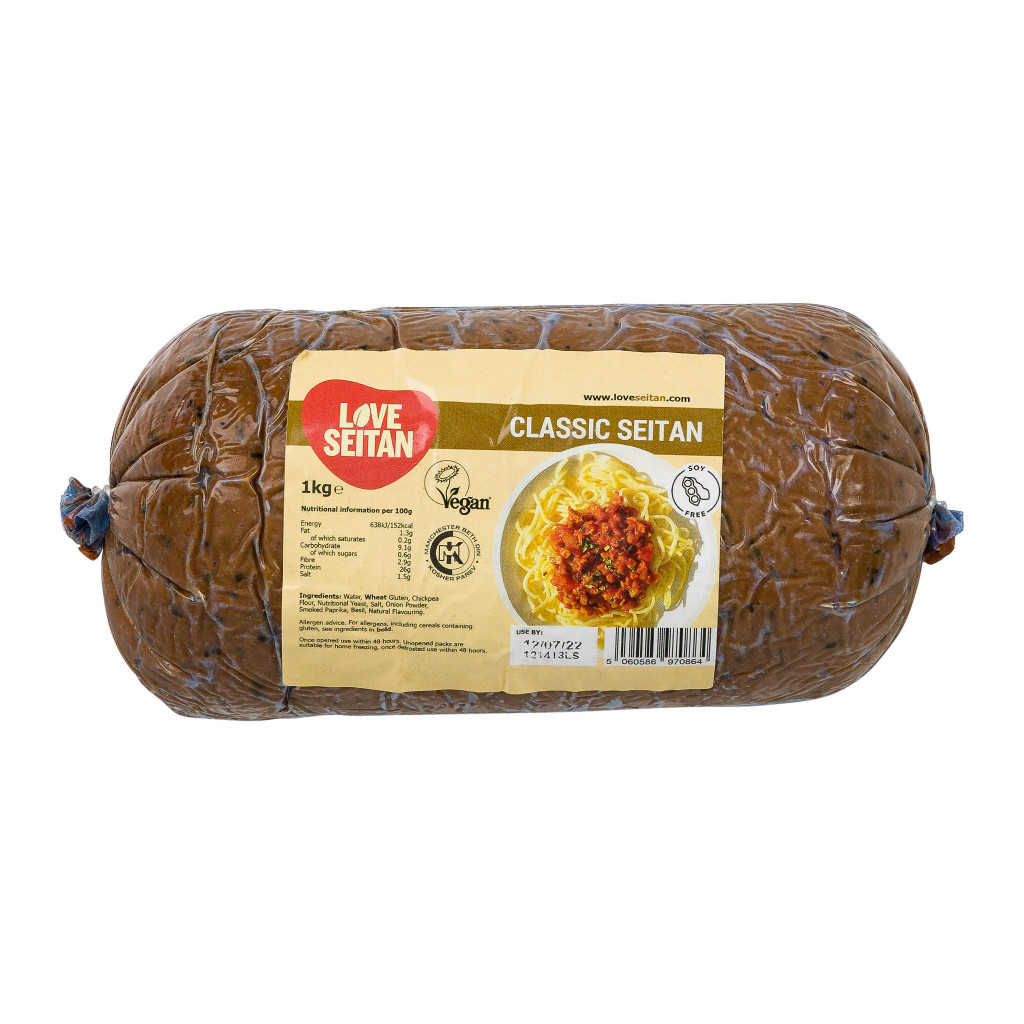 Love Seitan Fresh Vegan Classic Seitan Log 1kg Albion Fine Foods Ltd.