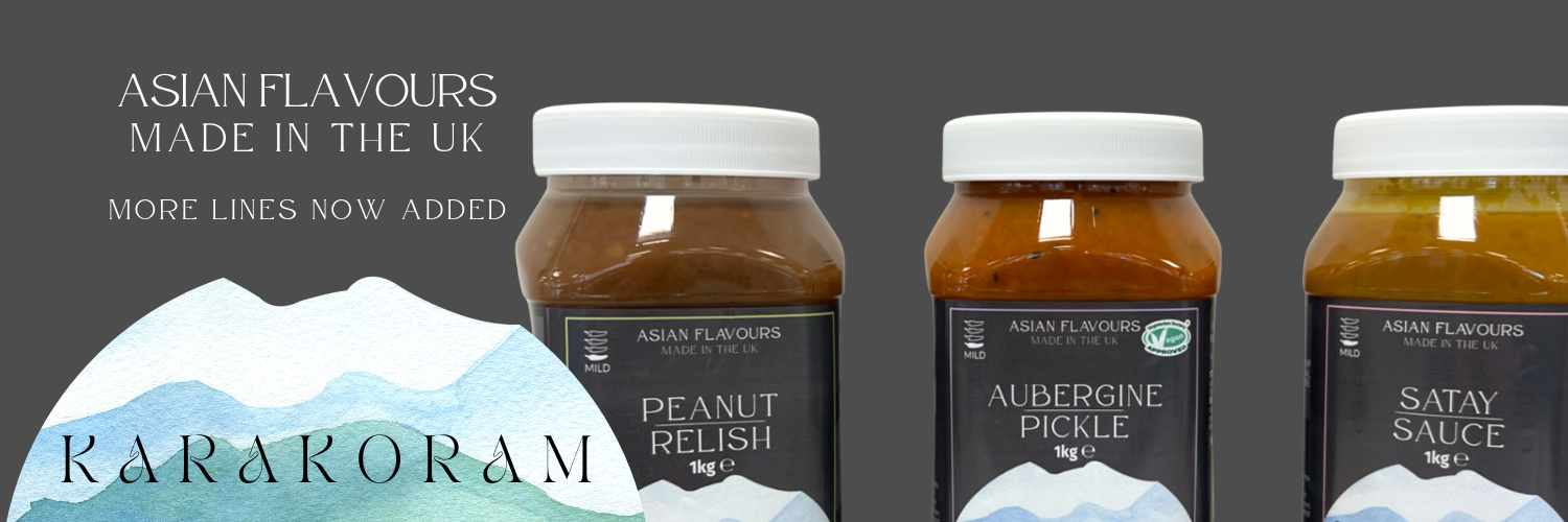 Banner showing Karakoram sauce range